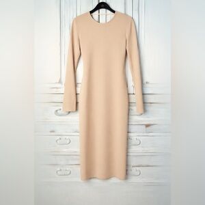 Zara open back dress peach size medium